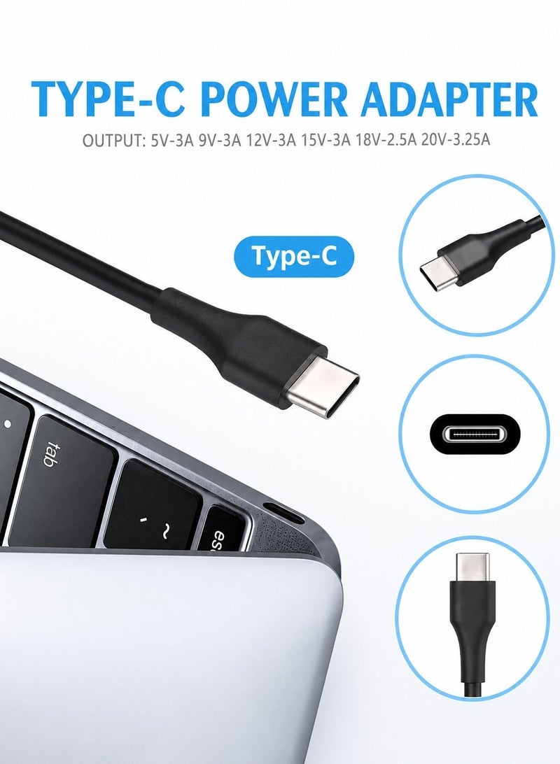 ARNOTEC 65W USB Type-C Power Adapter for Lenovo, Dell, Samsung, HP Chromebooks & USB-C Laptops, AC Charger with Overcurrent and Overvoltage Protection - Image 5