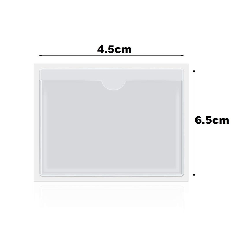 Darkness Pack of 40 Self-Adhesive Business Card Pockets with 40 Pieces Empty Business Cards Cardboard, Adhesive Clear Pockets Sleeve Label Holder for Index Cards, Protect Your Cards or Photos - Image 2