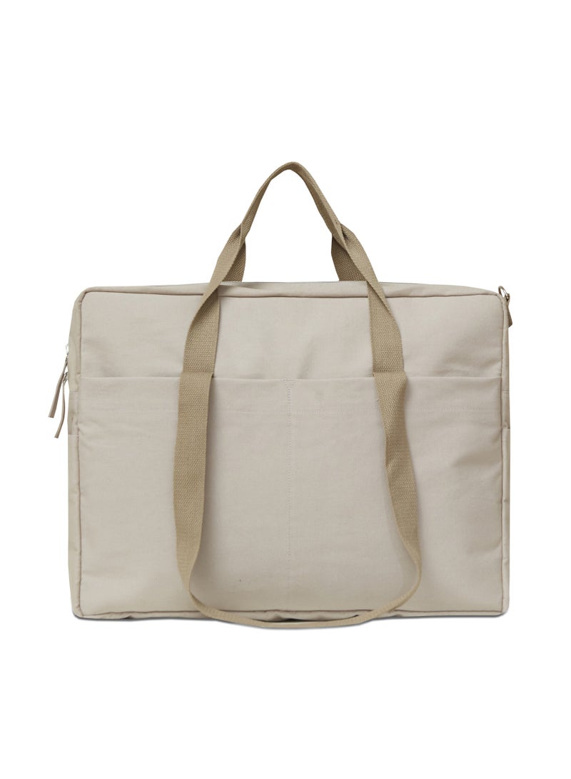insular Cotton Canvas Large Capacity Portable One Shoulder Crossbody Mommy Bag  - Image 2