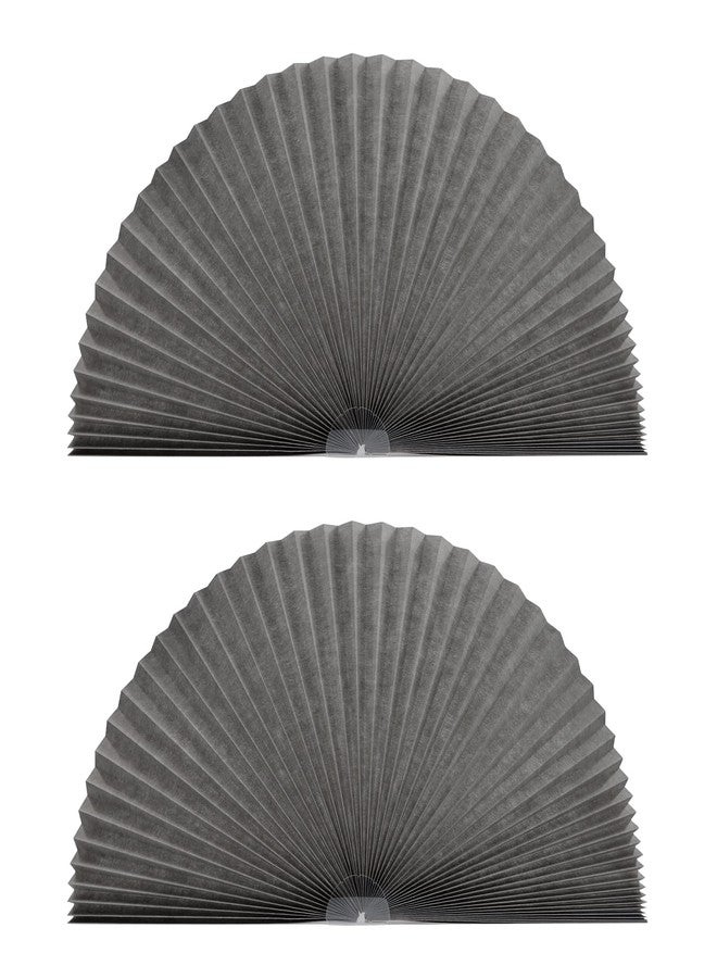 Zipcase 2 Pack Arch Light Filtering Fabric Shade fit for Perfect Half-Round Arch Windows No Tools Installation, Grey, 72” x 36” - Image 1