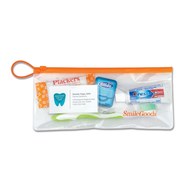 Practicon SmileGoods Zipper Clear Pouch, 4.5" x 10", Assorted Zipper Colors, Pack of 72 - Image 3