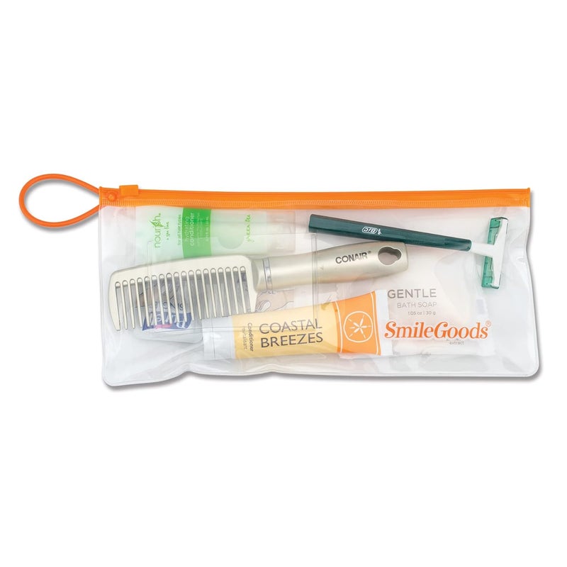 Practicon SmileGoods Zipper Clear Pouch, 4.5" x 10", Assorted Zipper Colors, Pack of 72 - Image 4