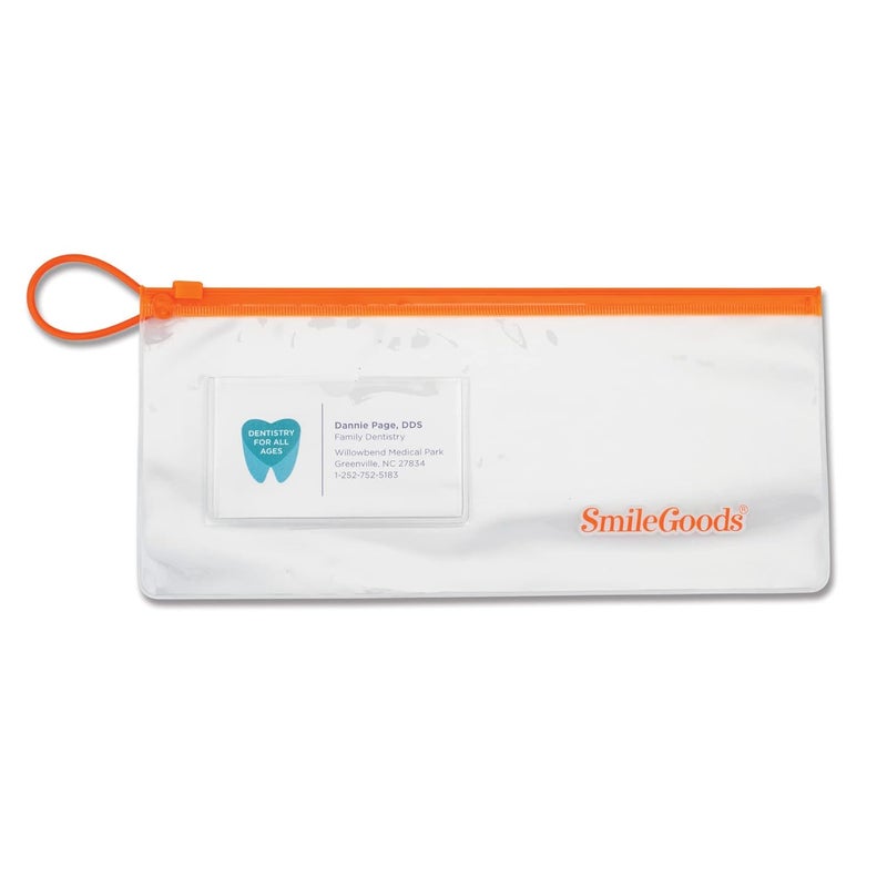 Practicon SmileGoods Zipper Clear Pouch, 4.5" x 10", Assorted Zipper Colors, Pack of 72 - Image 2