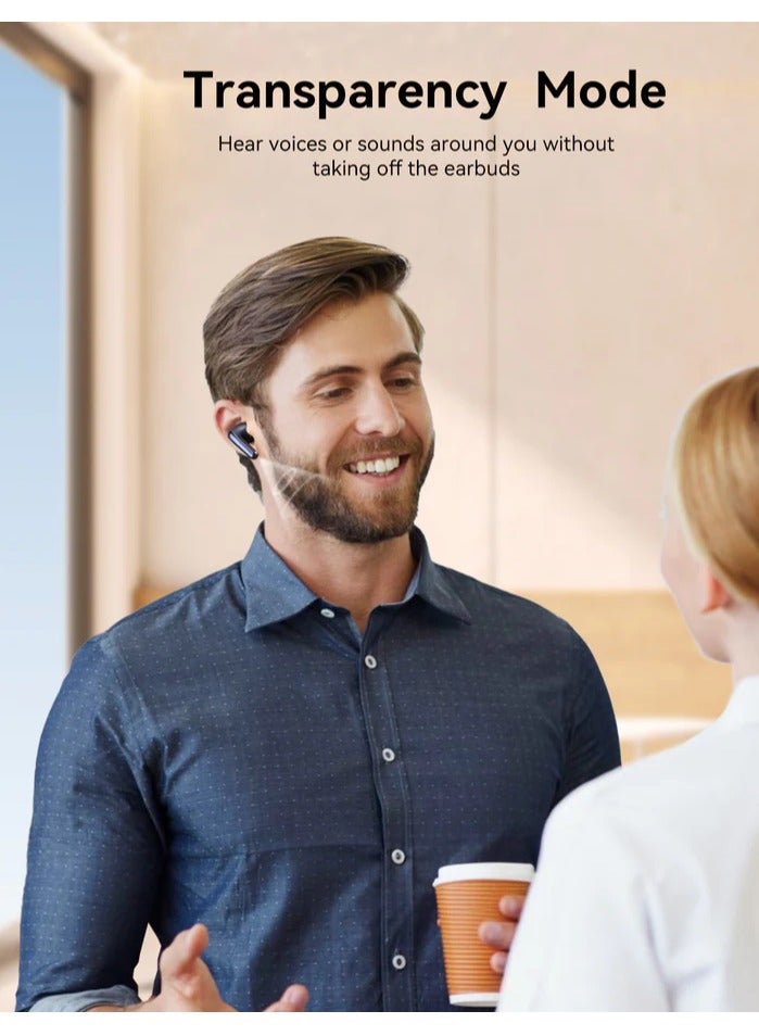 ريبنيو سماعات أذن لاسلكية حقيقية بقدرة 500 مللي أمبير في الساعة بتقنية Hi-Fi Sound ANC (إلغاء الضوضاء النشط) مع وضع Dual-EQ وميكروفون مدمج أسود - Image 4