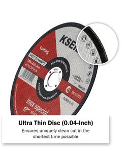 KSEIBI INOX Cutting Discs/T41 100x16x1.0MM, Resin, High Precision Blades Ideal for Cutting Stainless & Construction Steel and Material Samples, Used On Cordless Angle Grinder and Cutting Grinder, Durable Discs.  - Image 5