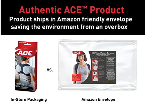ACE Brand Posture Corrector, Posture Correction, Adjustable, Hook-and-Loop Shoulder Straps Provide Secure Fit, Posture Support Fits Discreetly Under Clothing, One Size Fits Most - Image 3