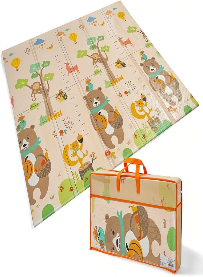 Todfod Foldable Baby Play Mat with Carry Bag, Thick Cushioned Waterproof Crawling Mat for Infants & Toddlers, Reversible Non Toxic Foam Floor Mat for Nursery, Playroom, Indoor Use - Image 1