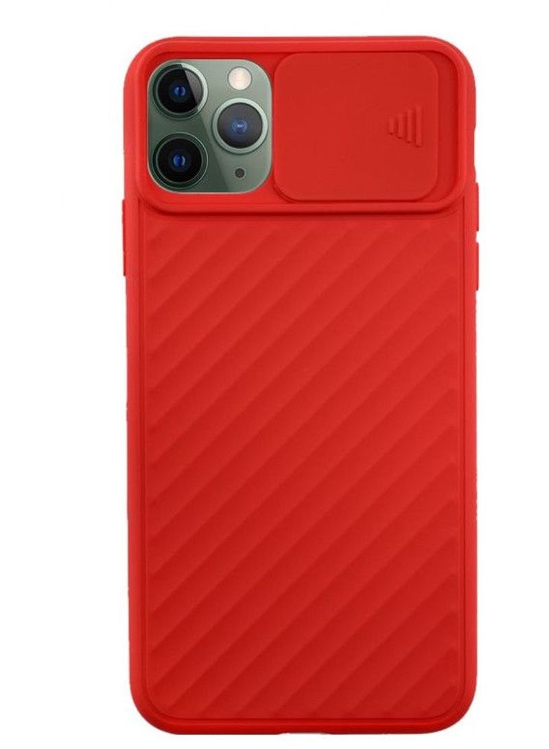 NIBEMINENT CamShield Protector Slim Mobile Cover With Slide Camera For Apple iPhone 12/12 Pro Red 