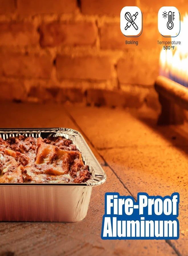 EHOMEA2Z Aluminum Pans Disposable Half Size (10 Pack) – MADE IN USA – 9x13 Heavy Duty Foil Pans, Durable & Recyclable Baking Pans, Eco-Friendly, Lightweight, Great for BBQ, Parties & Catering - Image 3