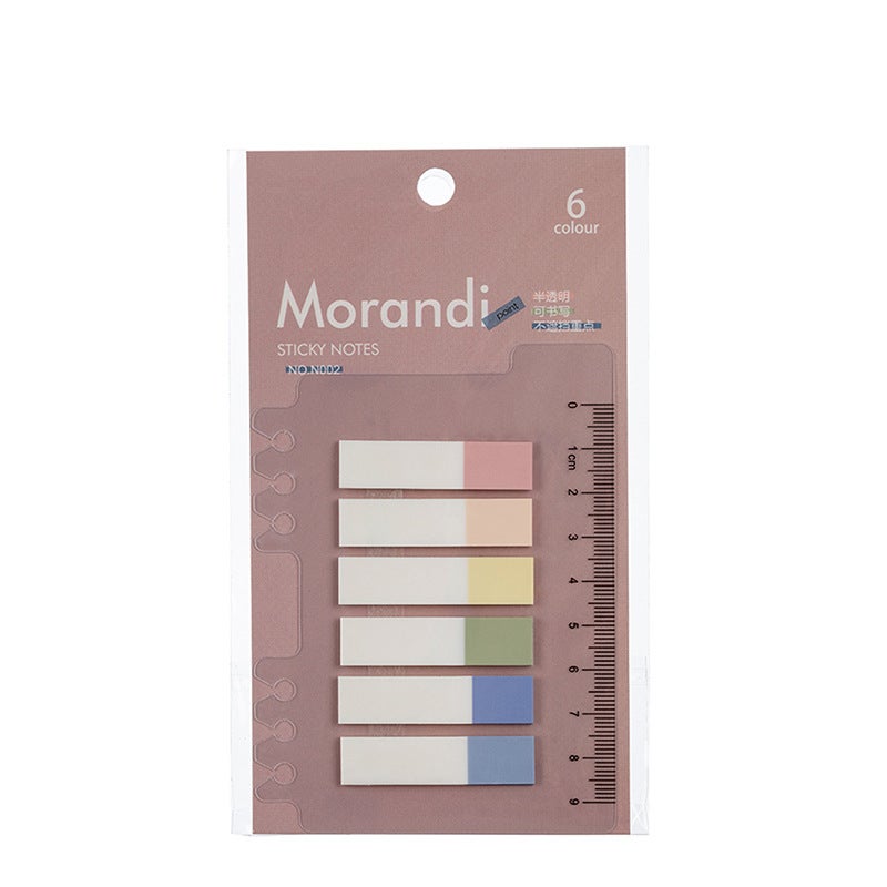 Transparent Sticky Note Index Stickers Morandi Color Note Paper Instruction Stickers Mark Stickers Manufacturer D System - Image 1