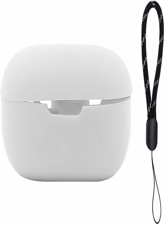 Brain Freezer - Brain Freezer Silicone-Shockproof Cover with Carabiner Hook Compatible with Anker Soundcore R50i Only with Carabiner (Device Not Included) White - Image 1