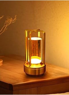 Gold Metal Glass Lamp