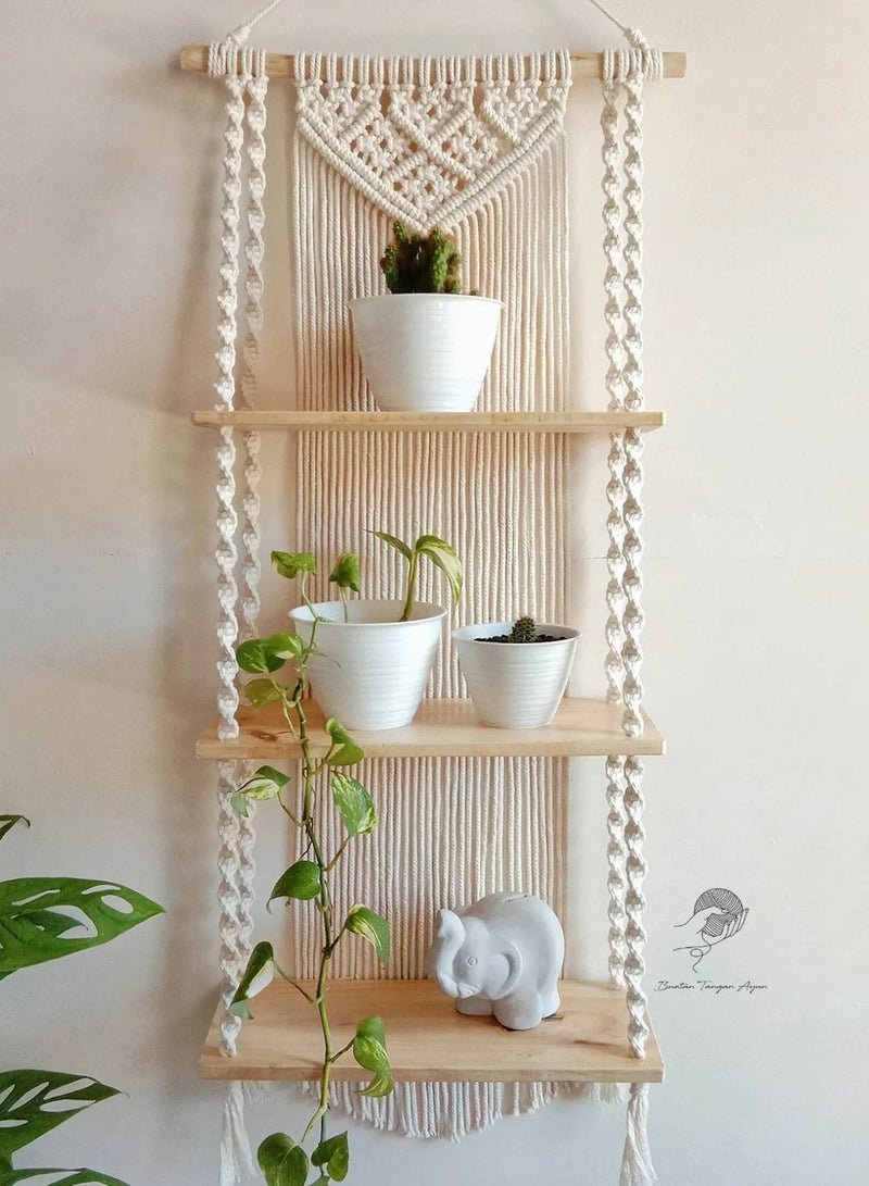 انتيكيانو رف حائط خشبي - Image 1