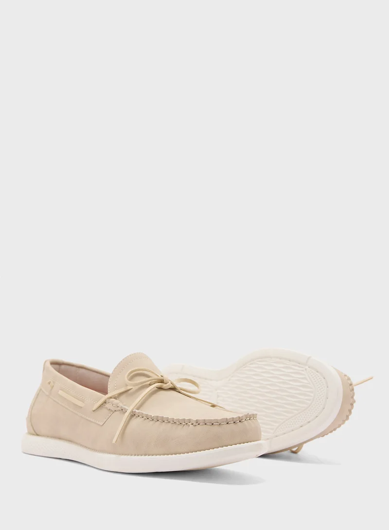 Robert Wood Lt Grey Suede Boat Shoes for Men | Best Price UAE