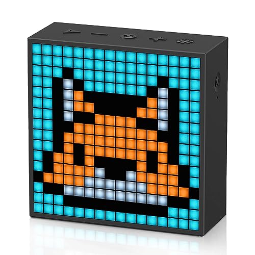 Divoom TimeBox Evo -- Pixel Art Bluetooth Speaker with 16x16 LED Display APP Control - Cool Animation Frame & Gaming Room Setup & Bedside Alarm Clock- Black - Image 4