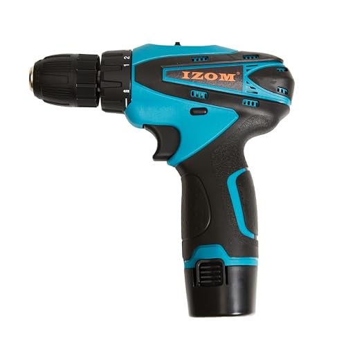 IZOM 12V Cordless Drill Machine Set 10 Pcs, 1350 RPM, 10mm Keyless Chuck, Reverse Rotation,1500Mah Battery Powered Cordless Drill machine for Home Use - Image 3