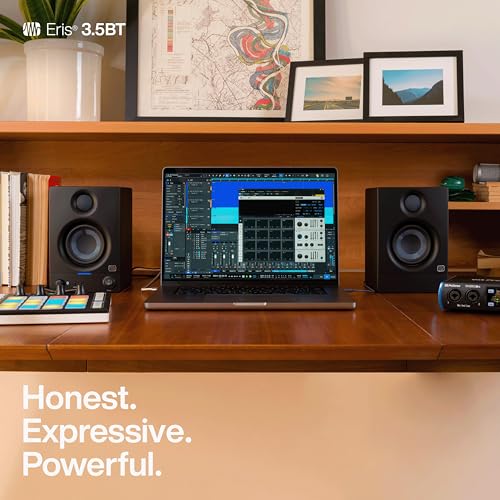 PreSonus Eris 3.5BT Studio Monitors, Pair — 3.5" Inch Powered Bookshelf Speakers, Stereo, Desktop Computer, Near Field Music Production, Audio Mixing Recording - Image 2