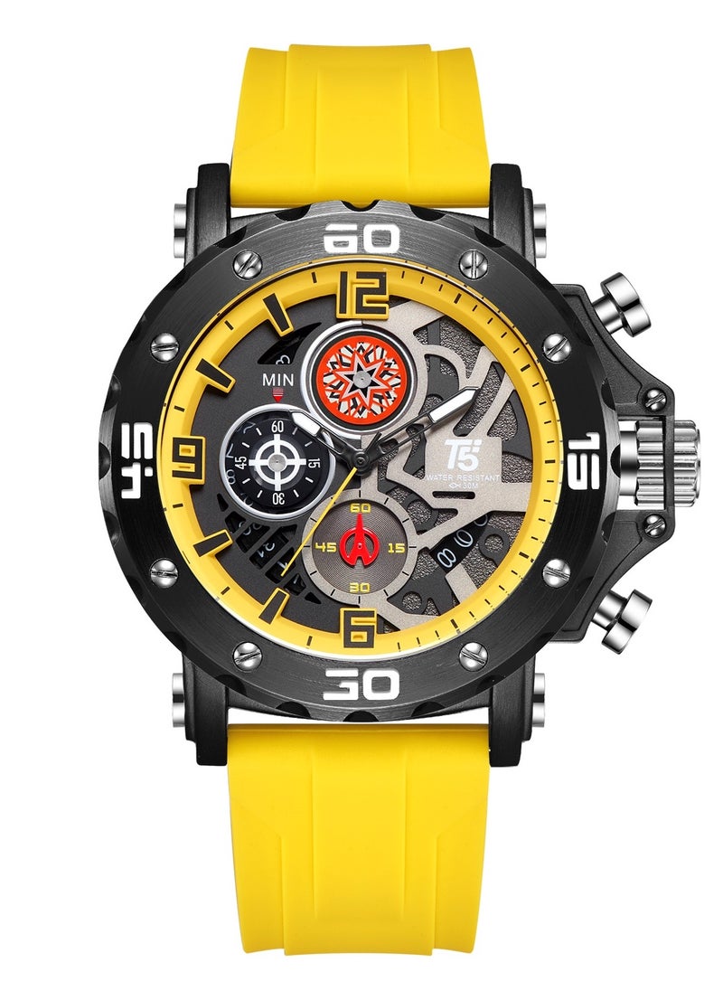 T5 T5 Men's Chronograph Silicone strap Watch  - Image 1