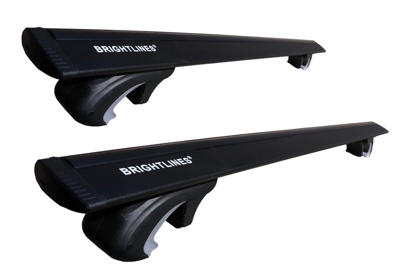BRIGHTLINES All Black Heavy Duty 220 lbs Wing Shaped 54" Universal Crossbars Roof Racks Compatible with Raised Roof Side Rails for Kayak Luggage ski Bike Carrier, a Set of 2 - Image 2