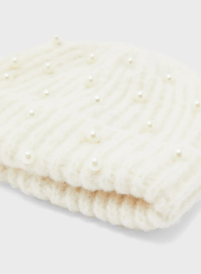 MINOTI Kids Knitted Beanie + Gloves Set
