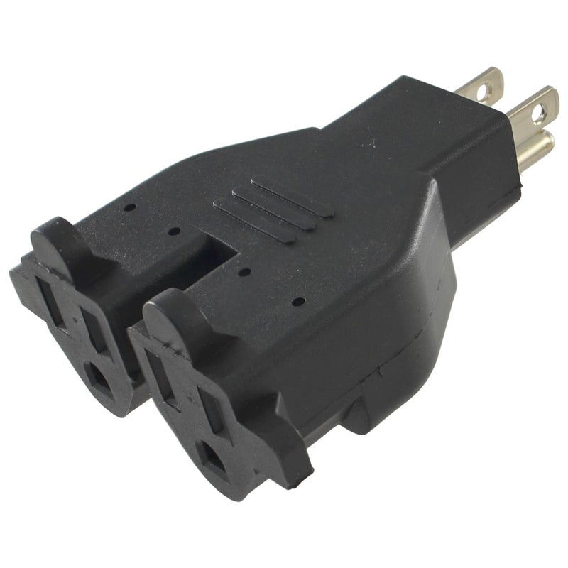 Conntek RL-30104 U.S. 3-Prong Heavy Duty Dual Outlet Adapter, Black - Image 5