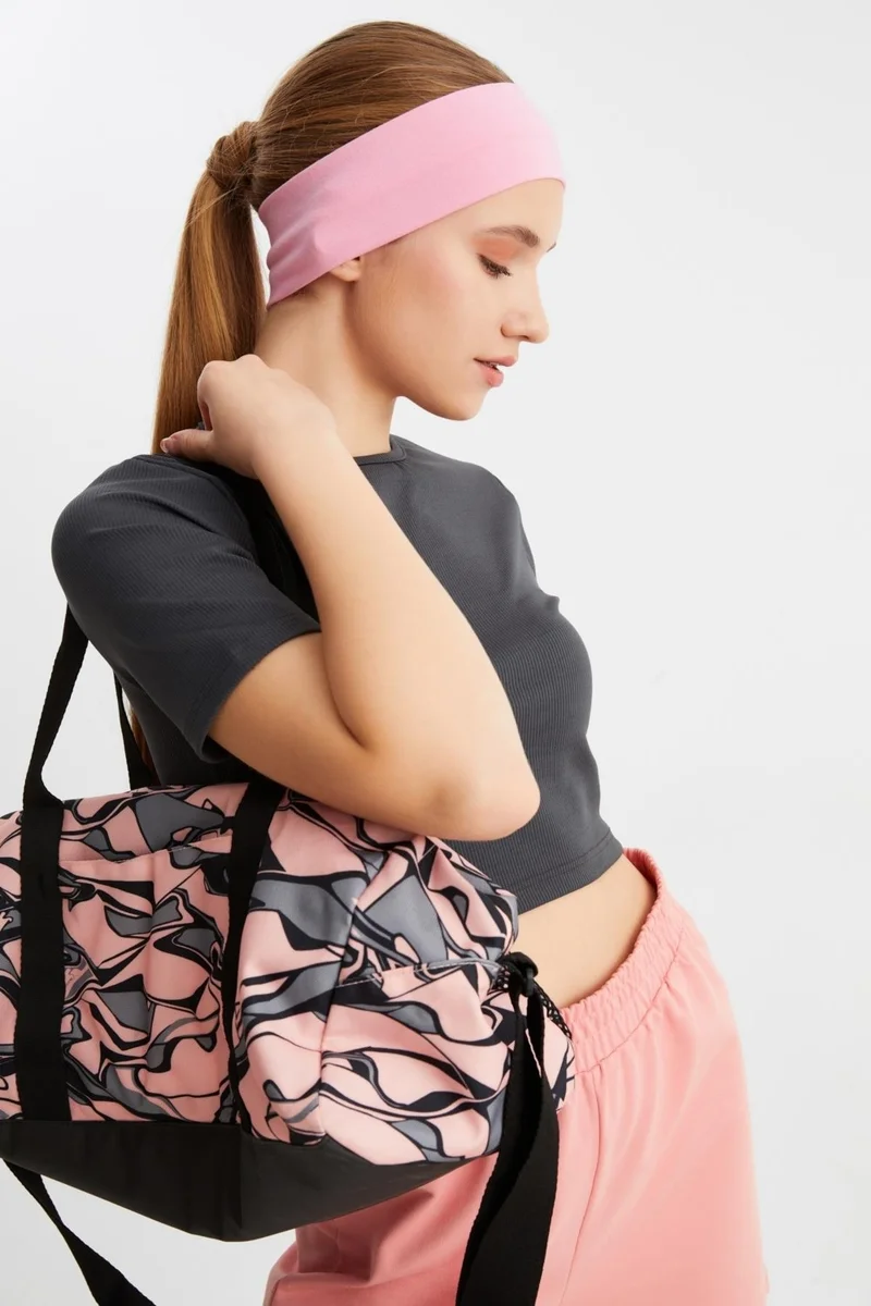 بوتيكجيز Pink-Blue 2-Piece Combed Cotton, Anti-Slip, Anti-Sweat, Ultra Light, Sports Hair Band Bandana