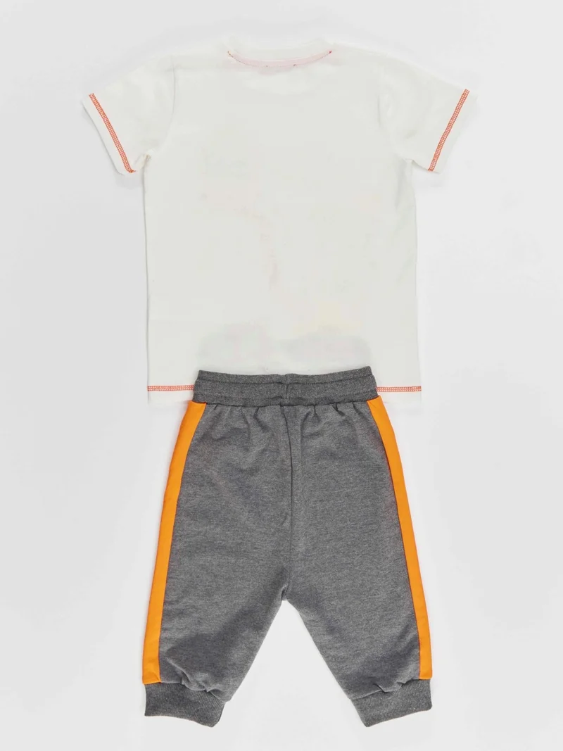 Denokids Dino At Work Boy T-shirt Capri Shorts Set