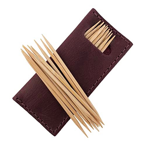 Hide & Drink Hide Drink Set of 4 Tooth Pick Cases Cooking Accessories Full Grain Leather Handmade Sangria - Image 1