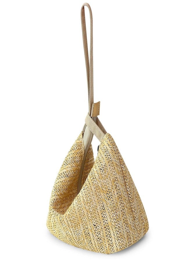 BBORGDC Original Design Woven Straw Wristlet Wallet & Clutch Bag - Large Capacity Zipper Pouch with Wrist Strap, Perfect Summer Beach Handbag for Travel, Vacation, and Gifts - Image 1