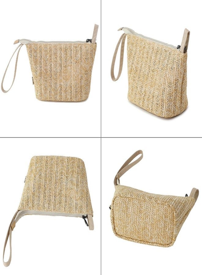 BBORGDC Original Design Woven Straw Wristlet Wallet & Clutch Bag - Large Capacity Zipper Pouch with Wrist Strap, Perfect Summer Beach Handbag for Travel, Vacation, and Gifts - Image 5