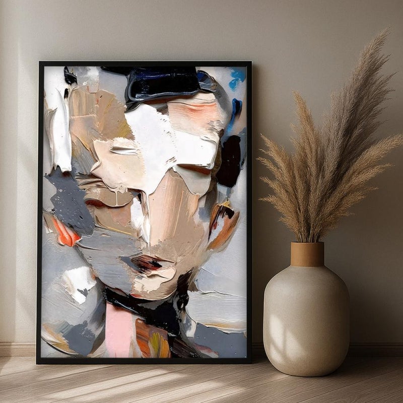 Marktna Luxury canvas print with abstract design and hollow frame, size (50×70), one piece - Image 1