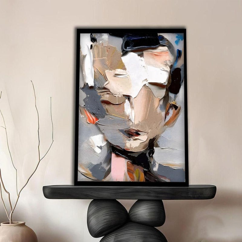 Marktna Luxury canvas print with abstract design and hollow frame, size (50×70), one piece - Image 3
