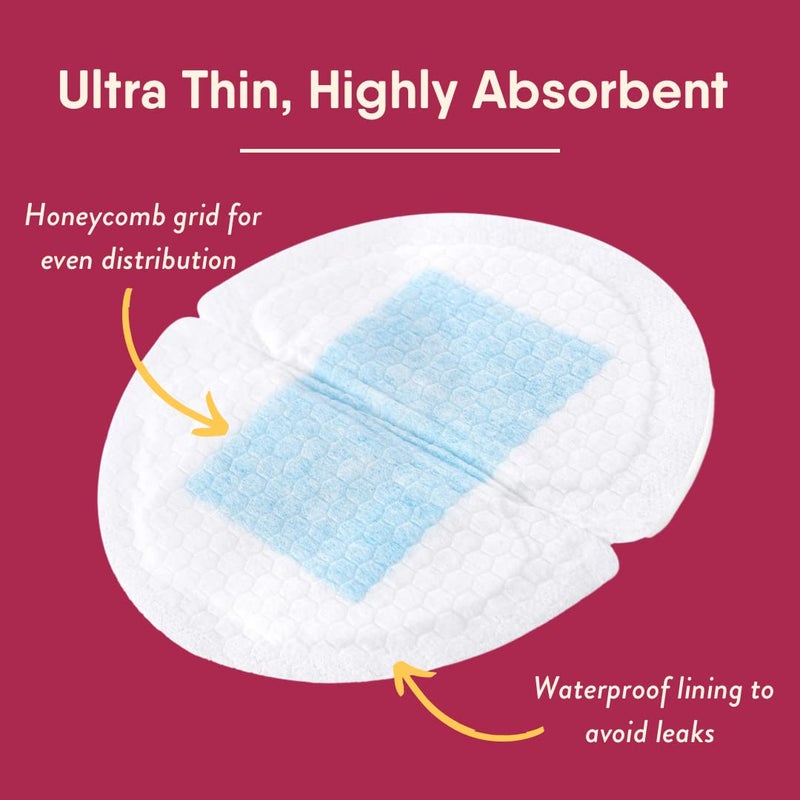 NatureBond Disposable Nursing Pads Ultra Thin Breastfeeding Breast Pads, Light, Contoured and Highly Absorbent. Highest Absorbency/Thinness Ratio 1mm (120 Pads) - Image 2