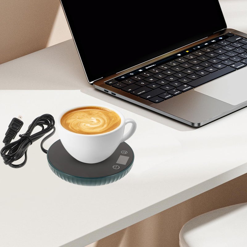 Uonlytech 55°C Electric Mug Warmer Digital Display Ceramic Plate Adjustable Temperature Coffee Cup Heating Coaster for Office - Image 5