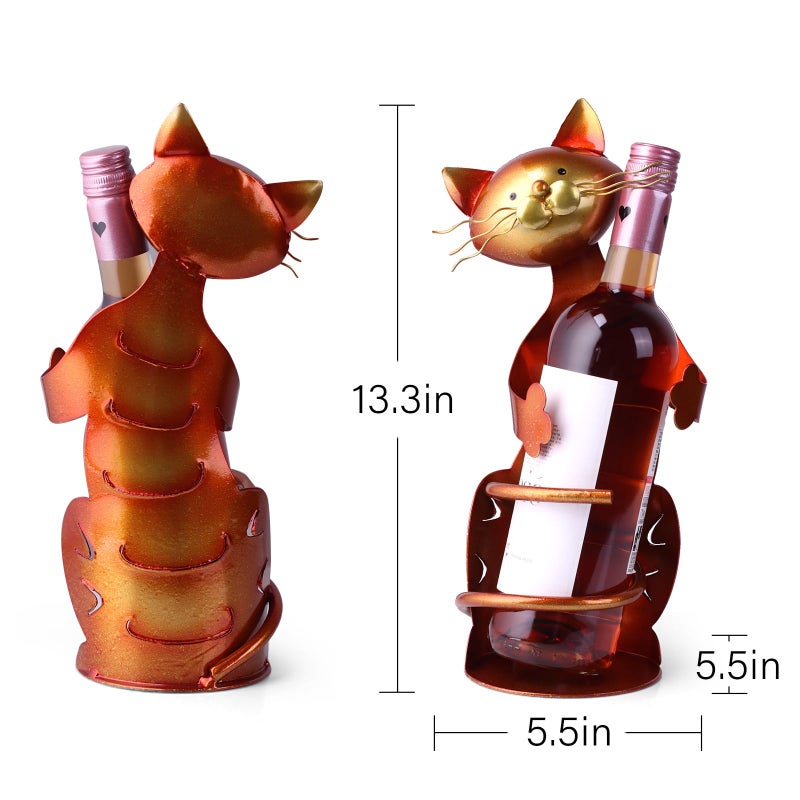 Drincarier Cat Decor Wine Holder Wine Rack Wine Bottle Holder Wine Cat  Cat Gifts for Cat Lovers - Image 3