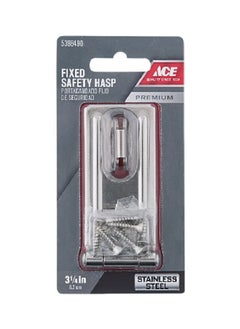 ACE Durable Stainless Steel Fixed Staple Safety Hasp Grey 3.25 Inch 01-3725-186 