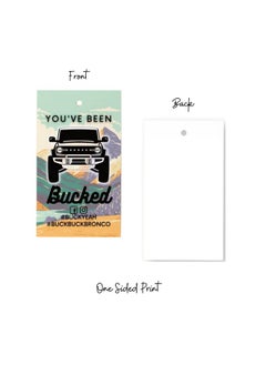Lashicorn You Have Been Bucked Hang Tag With Summer Mountainsbuck Buck Bronco30 Pack2X3.5 Inches Business Sized Cardbuck Yeah Bronco Tag Attach To Bronco Horse Figurinebuckbuckbronco Buckyeah  - Image 4