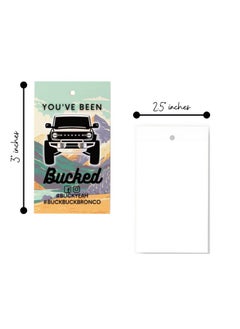 Lashicorn You Have Been Bucked Hang Tag With Summer Mountainsbuck Buck Bronco30 Pack2X3.5 Inches Business Sized Cardbuck Yeah Bronco Tag Attach To Bronco Horse Figurinebuckbuckbronco Buckyeah  - Image 3