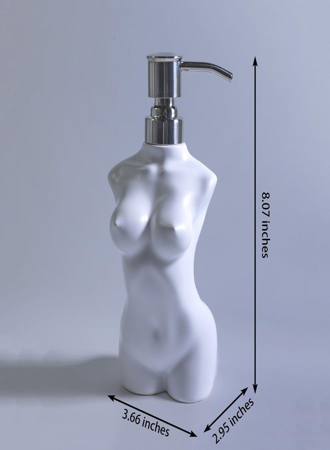 NEWHENGS Ceramic Soap Dispenser with 304 Stainless Steel Pump Hand Lotion Liquid Dispenser Refillable for Kitchen and Bathroom Decorative (Matt White) - Image 5