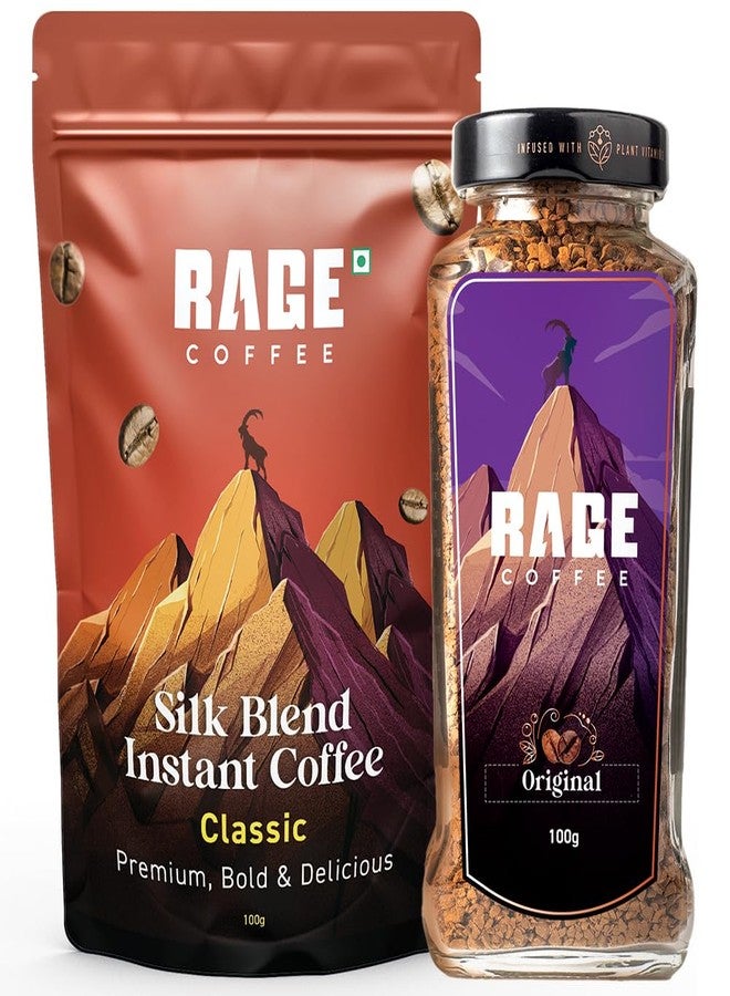 RAGE COFFEE Silk Blend Classic 100g Pouch + Original 100g Jar - Image 1