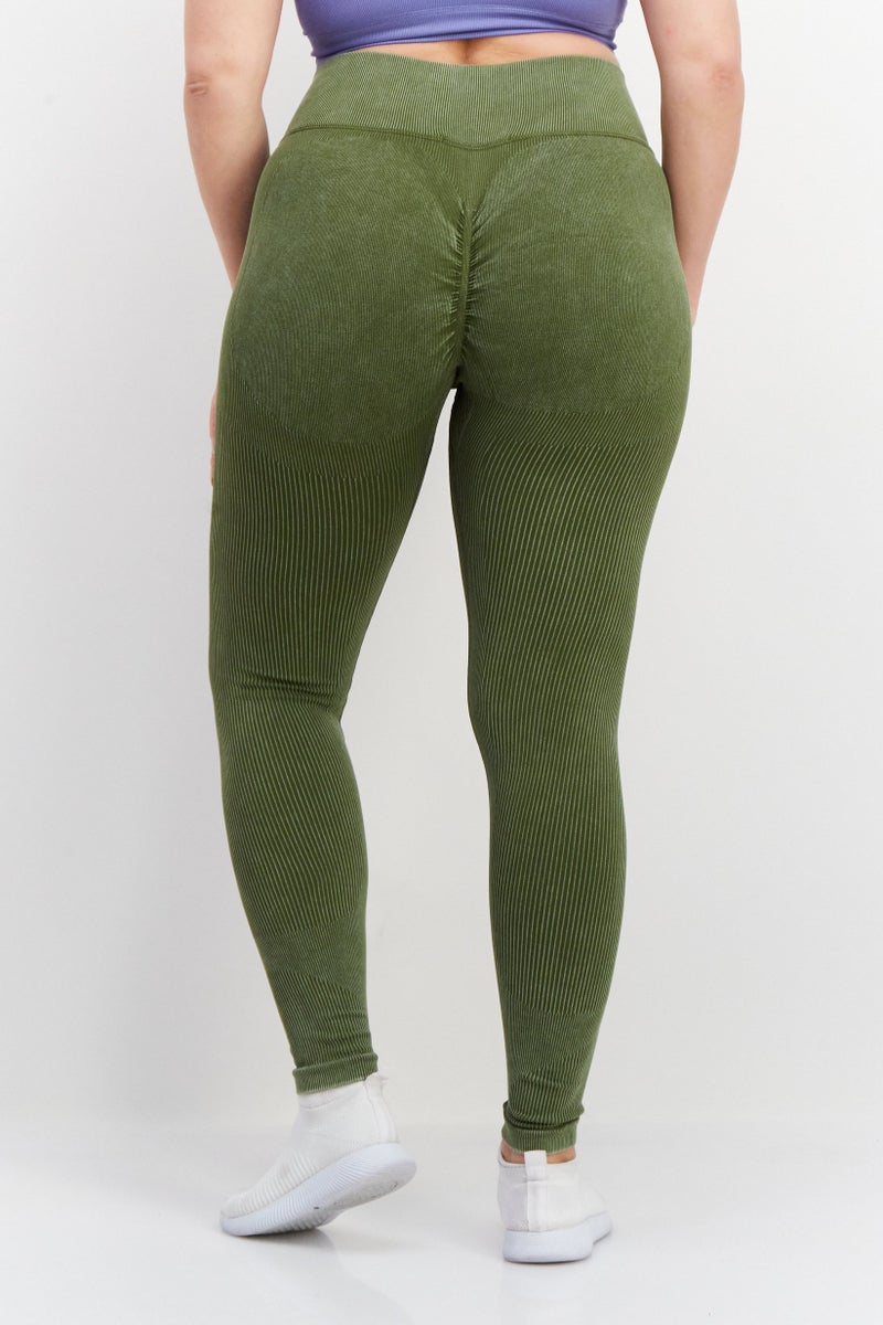 Cocoblend Women Sportswear Fit Training Leggings, Khaki - Image 4
