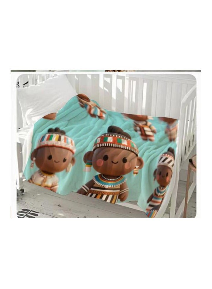 general Children's or student cartoon flannel thin blanket (warm and comfortable, suitable for sleep, games) 100cm*150cm - Image 1