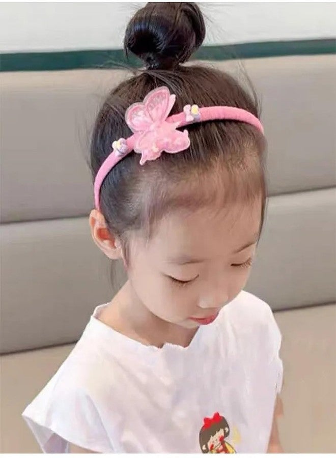 EvoNest Butterfly Hair Headbands with Decorative Bows, Pastel Pink Purple Blue, Girls Hair Accessories, Pack of 4 - Image 4