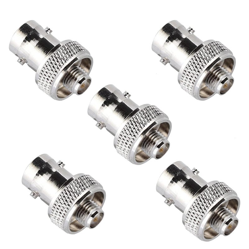 RENMAX SMA Female to BNC Female Adapter Connector 50 Ohms Copper + Alloy Stable for Radio Frequency Applications, Wireless LAN Devices (Connector Only) -Pack of (1) - Image 1