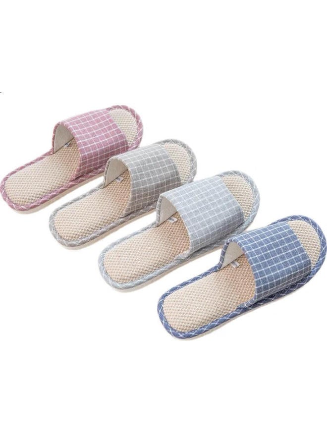 Pull Back Warrior Slippers For Men And Women, Linen Sandals, Couple'S Home Casual Lightweight Breathable Sweat-Absorbing Thick-Soled Wear-Resistant Floor Slippers, Classic Mesh Style Hl1036, Light Coffee Color, Size 38 To 39 - Image 3