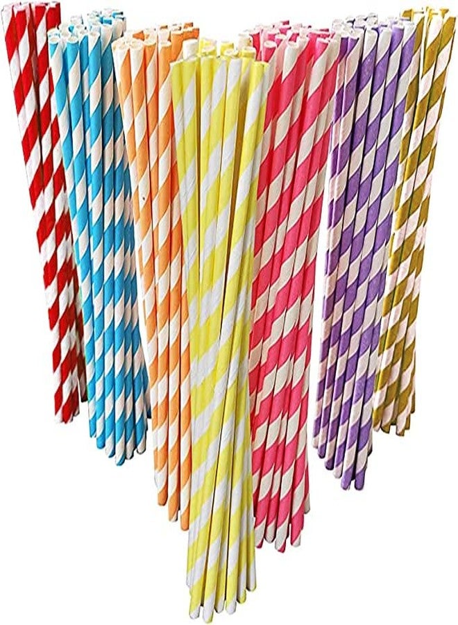 VARADAA InnMart 12 Inch Extra Long Paper Straws 6mm Wide, for Big Cups Tumblers, Tall Drinks, Smoothies, Shakes - (A Pack of 100) - Image 1