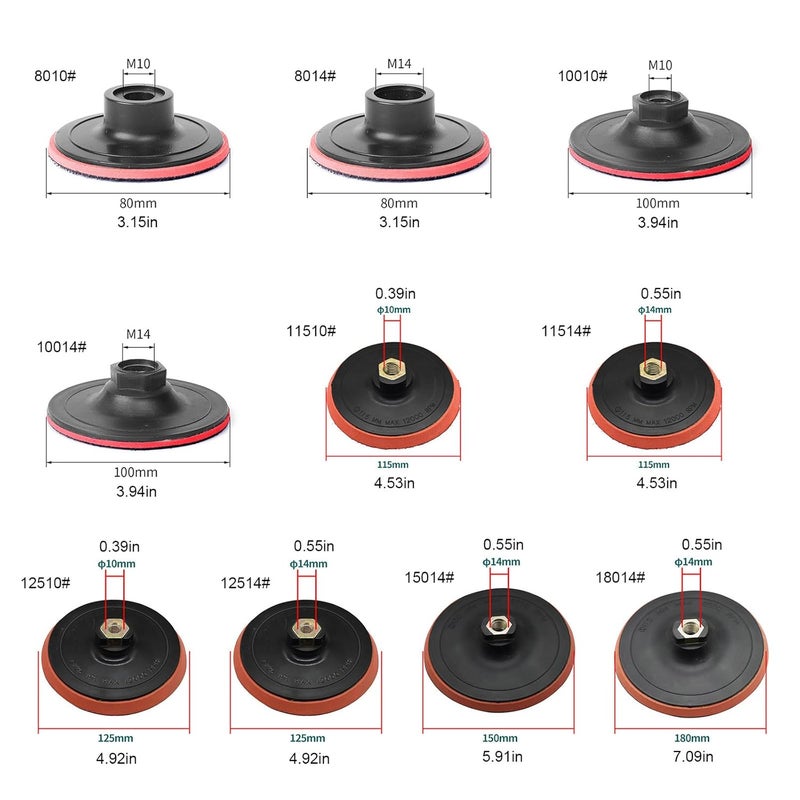 قرص سنفرة سداسي 115 مم مع فتحة 10 مم لتلميع الرخام والأثاث والحجر - Image 4
