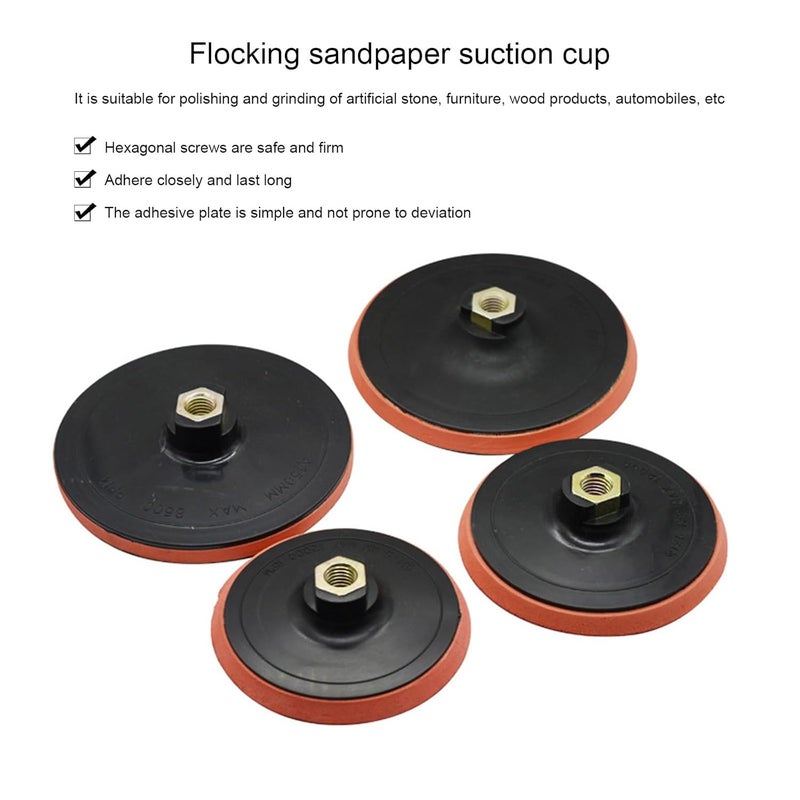 قرص سنفرة سداسي 115 مم مع فتحة 10 مم لتلميع الرخام والأثاث والحجر - Image 3