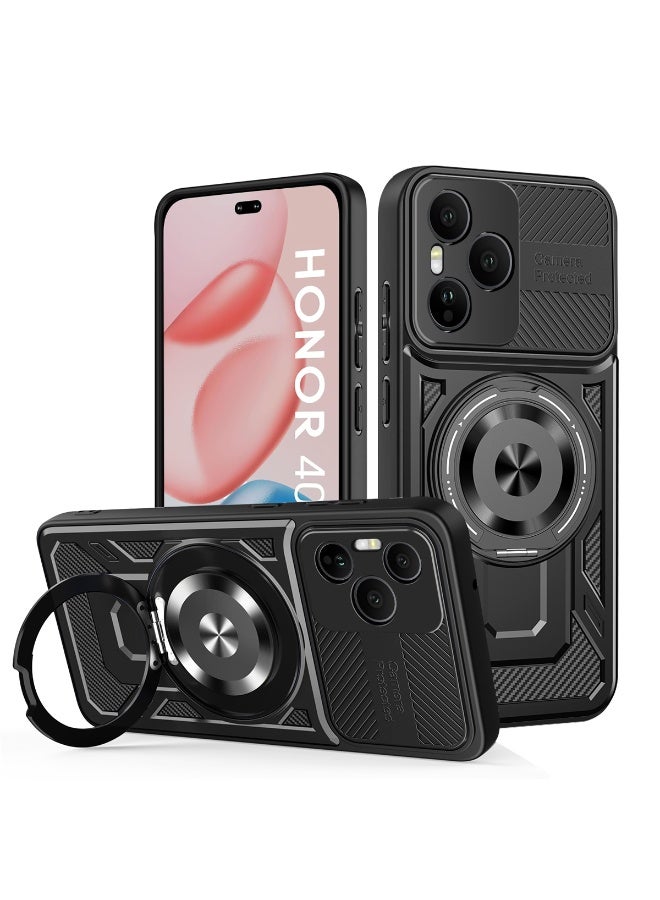 Case Cover Shock Resistant Protect Camera TPU + PC Compatible with Honor 400 Pro (Black) - Image 1