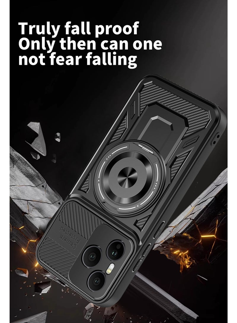 Case Cover Shock Resistant Protect Camera TPU + PC Compatible with Honor 400 Pro (Black) - Image 2